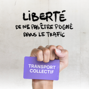 Affiche Liberté de ne pas être pogné dans le trafic